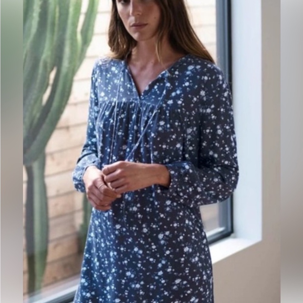 Reformation Blue Floral Long-Sleeve Women’s Dress